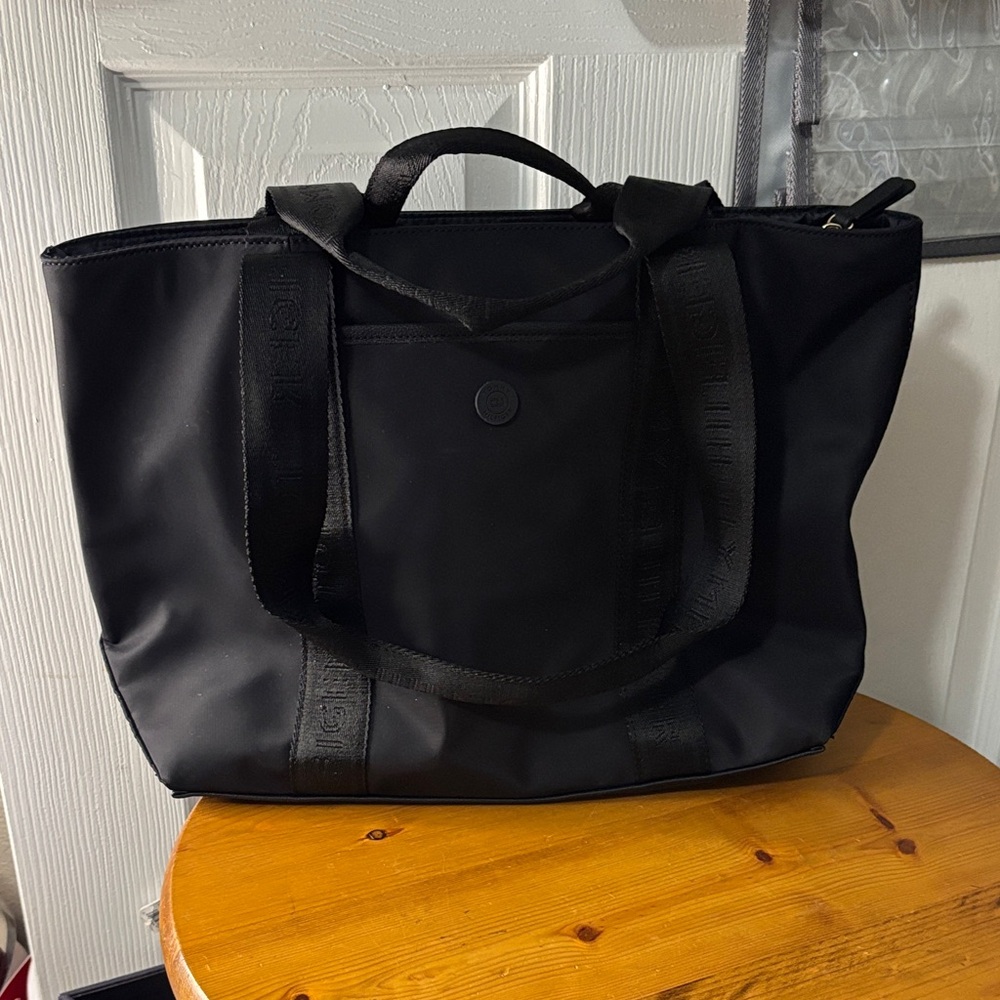 Tommy Hilfiger Black Three Pocket Tote Bag